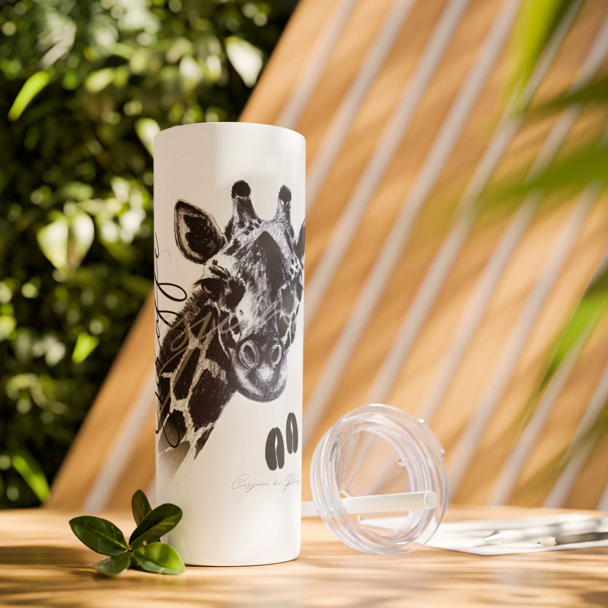 Giraffe 20oz Skinny Tumbler - Casjané du Plooy Art