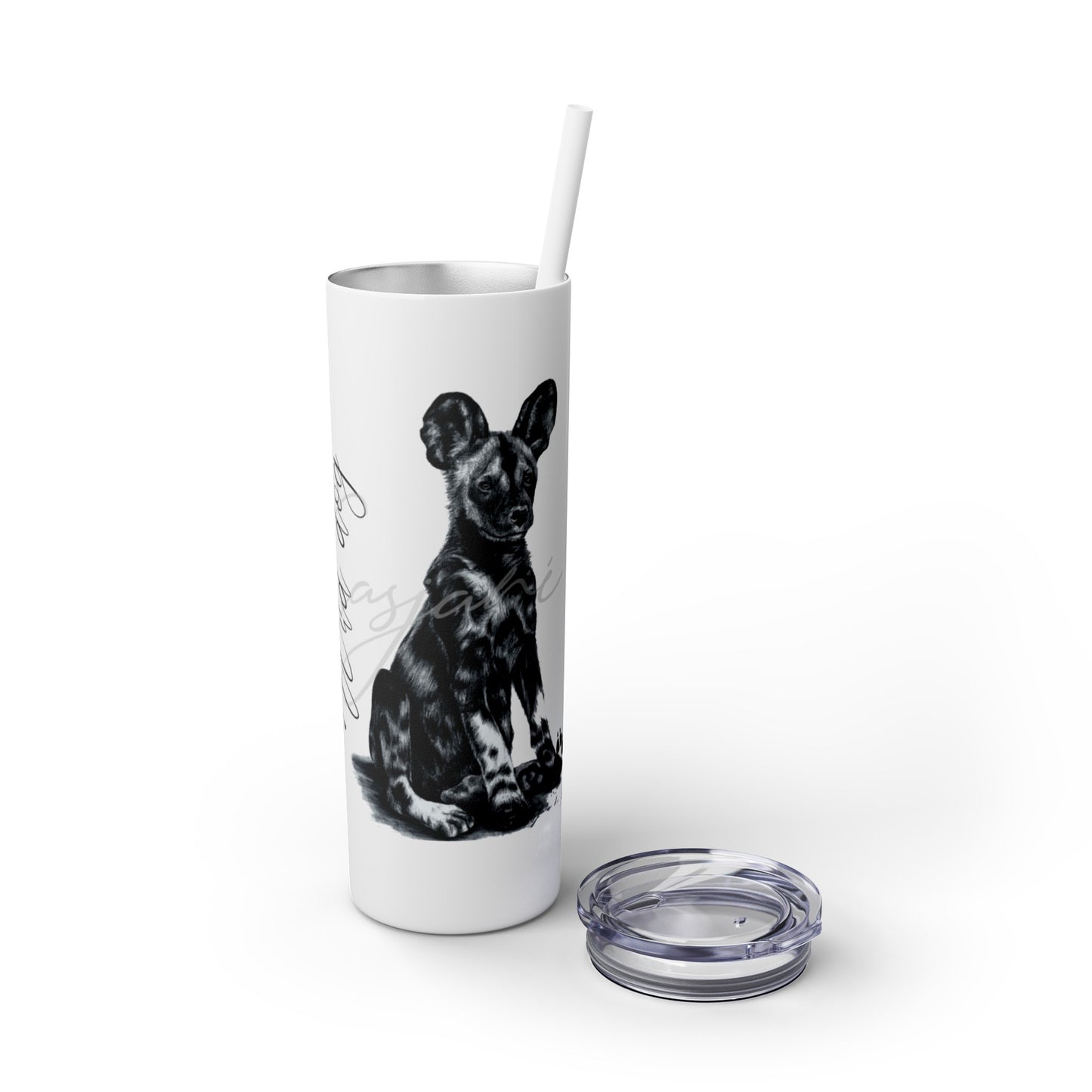 Wild dog 20oz Skinny Tumbler - Casjané du Plooy Art