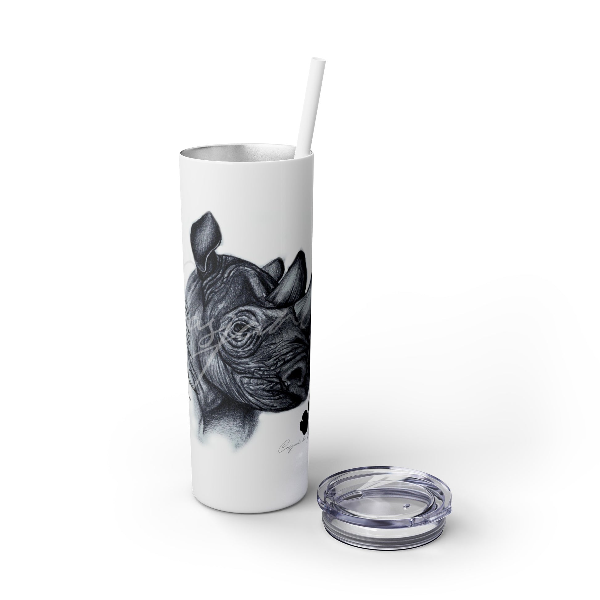 Rhino 20oz Skinny Tumbler - Casjané du Plooy Art