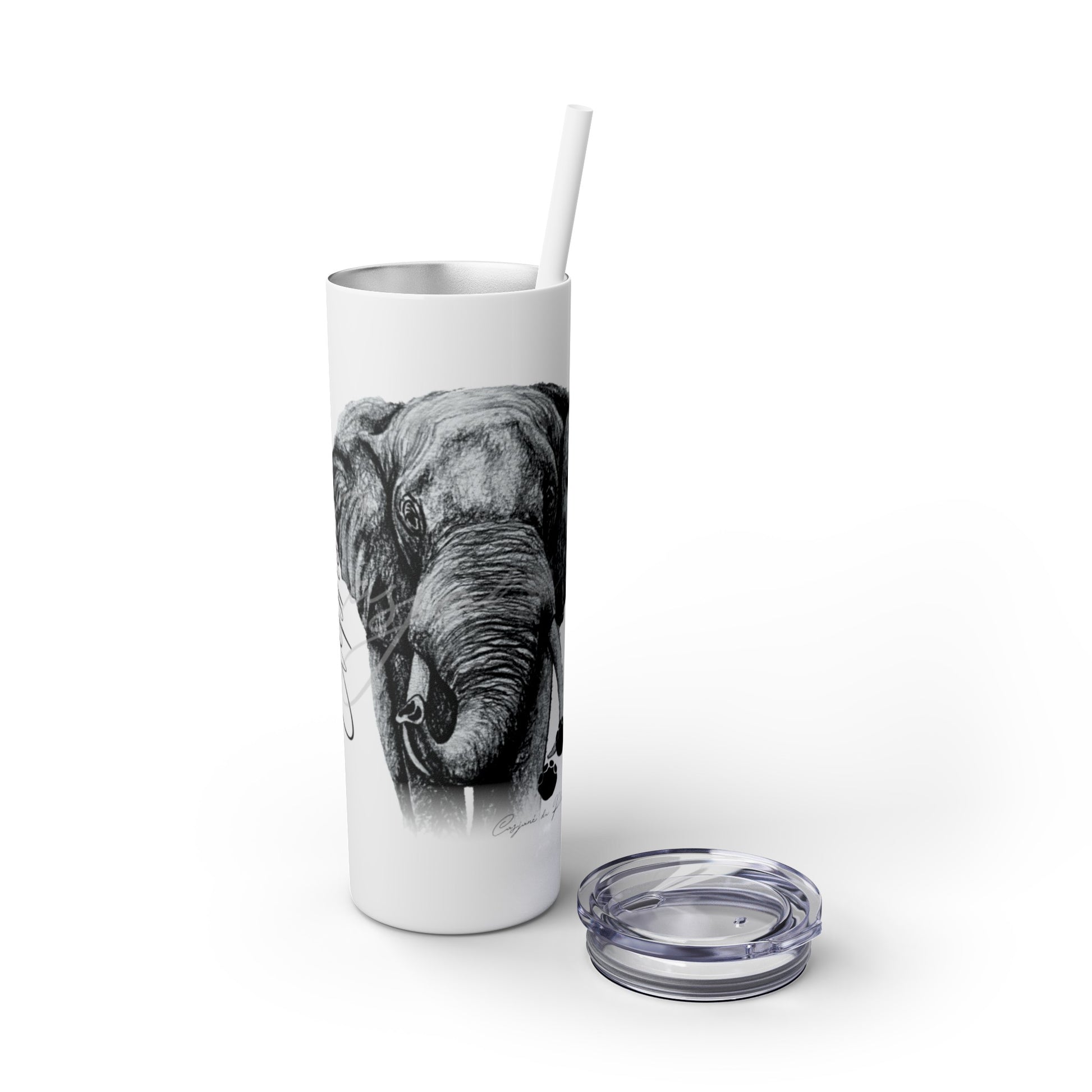 Elephant 20oz Skinny Tumbler - Casjané du Plooy Art