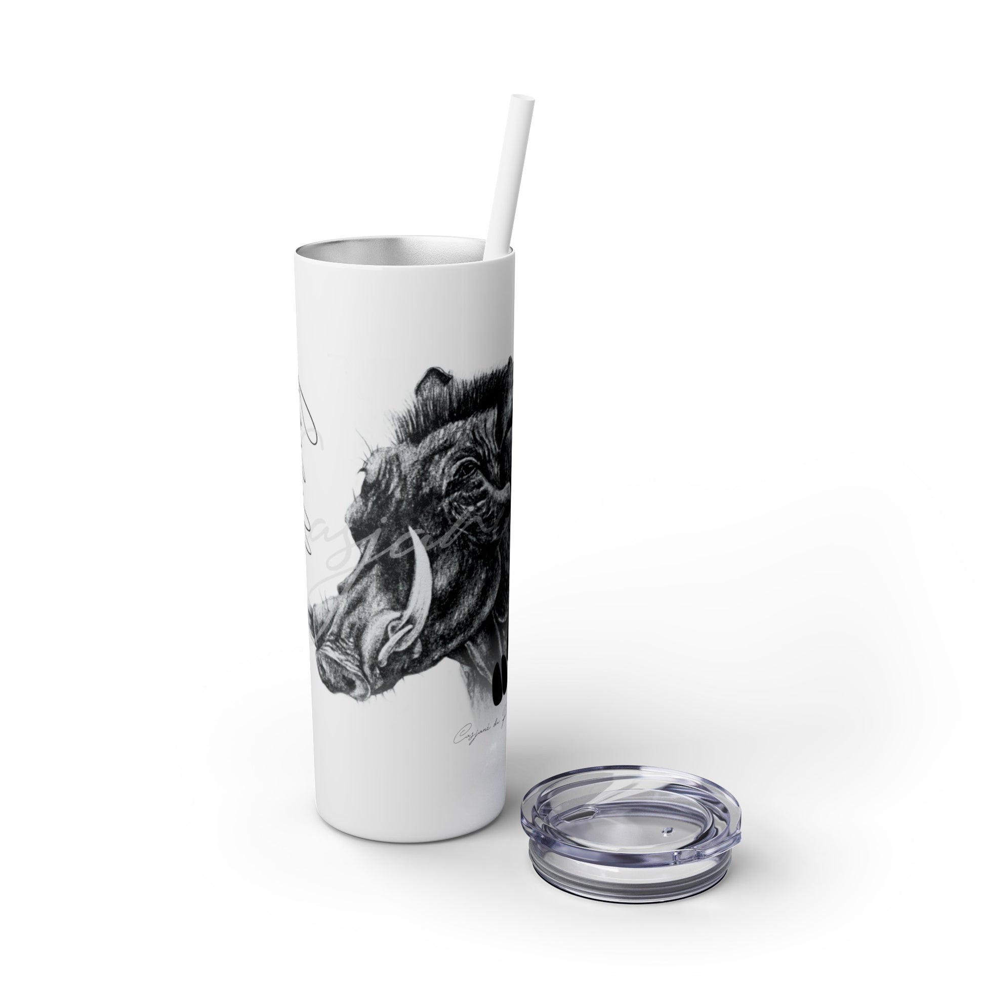 Warthog 20oz Skinny Tumbler - Casjané du Plooy Art