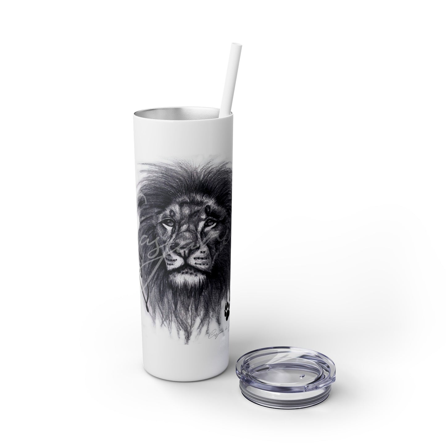 Lion 20oz Skinny Tumbler - Casjané du Plooy Art
