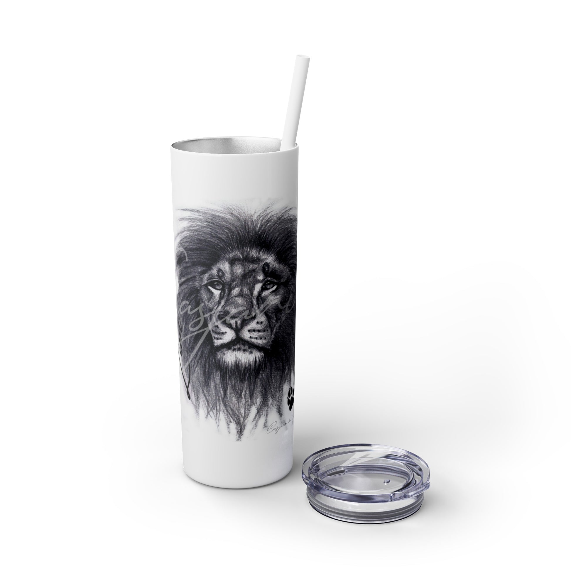 Lion 20oz Skinny Tumbler - Casjané du Plooy Art