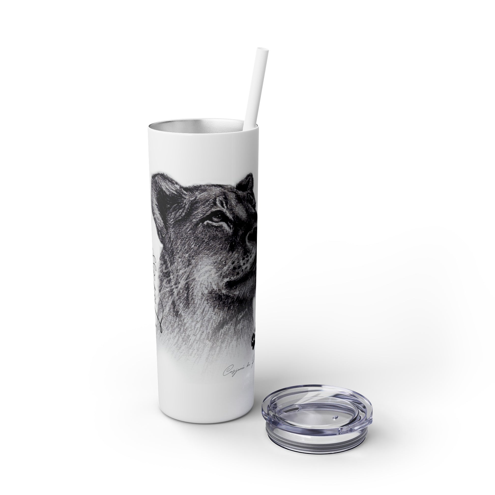 Lioness 20oz Skinny Tumbler - Casjané du Plooy Art