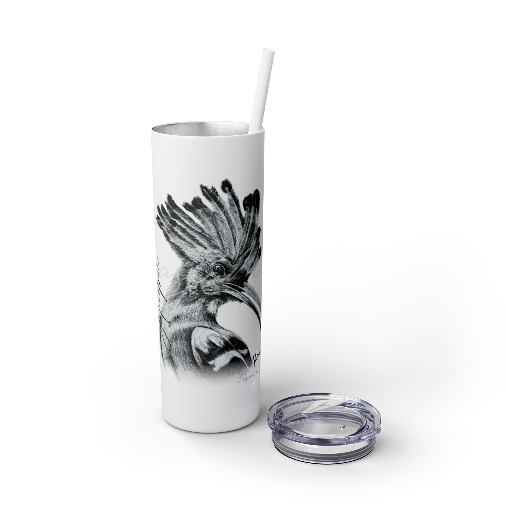 Hoopoe 20oz Skinny Tumbler - Casjané du Plooy Art