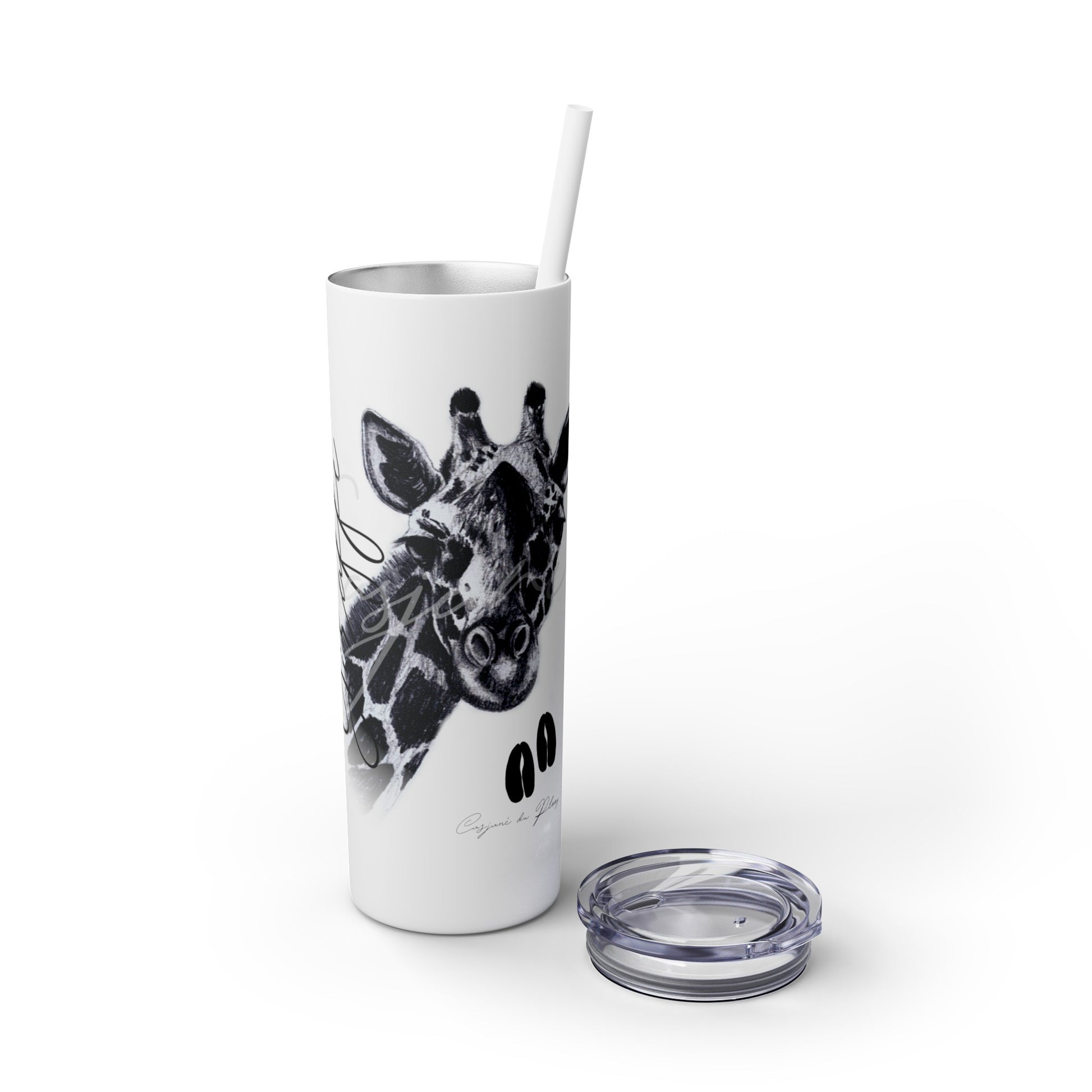 Giraffe 20oz Skinny Tumbler - Casjané du Plooy Art