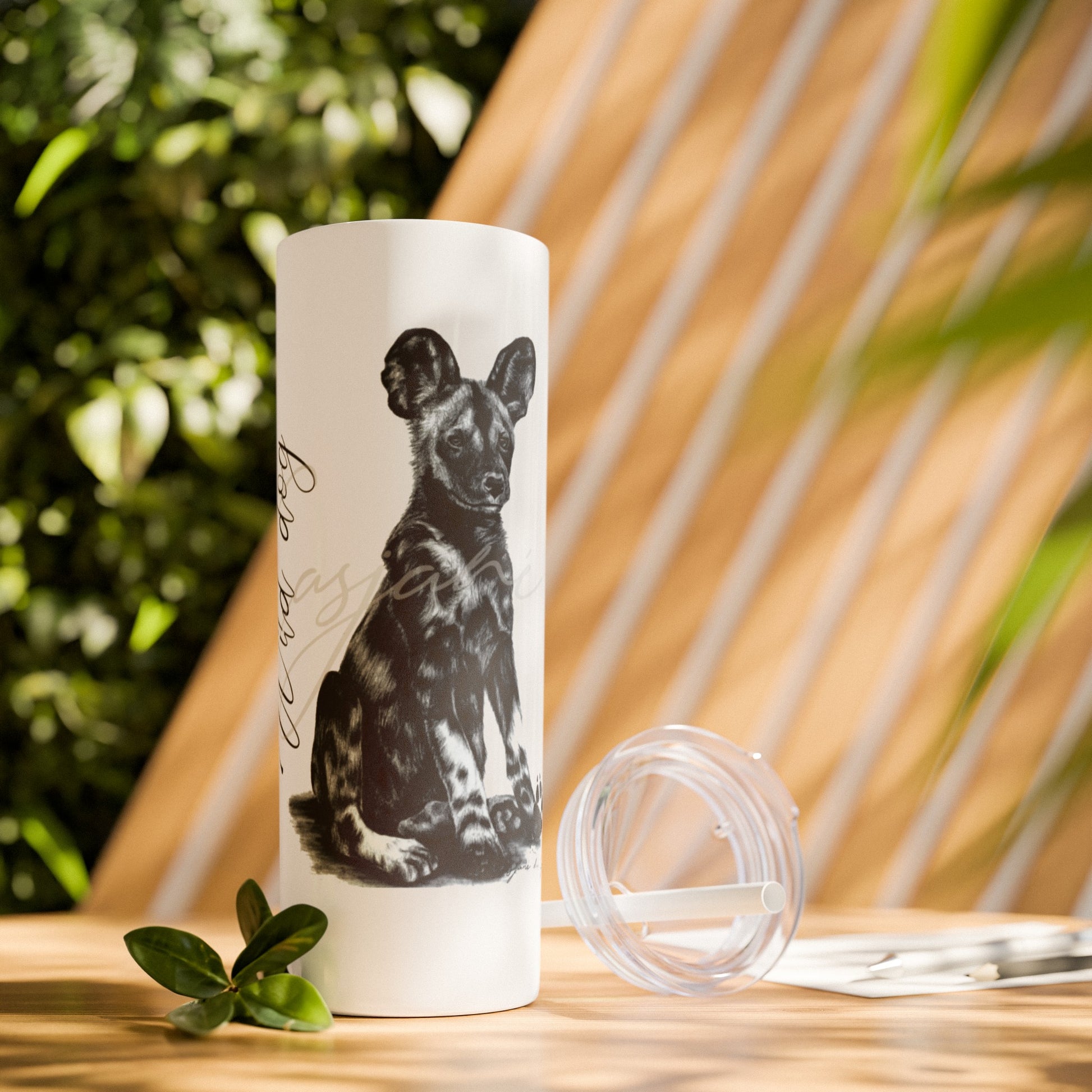 Wild dog 20oz Skinny Tumbler - Casjané du Plooy Art