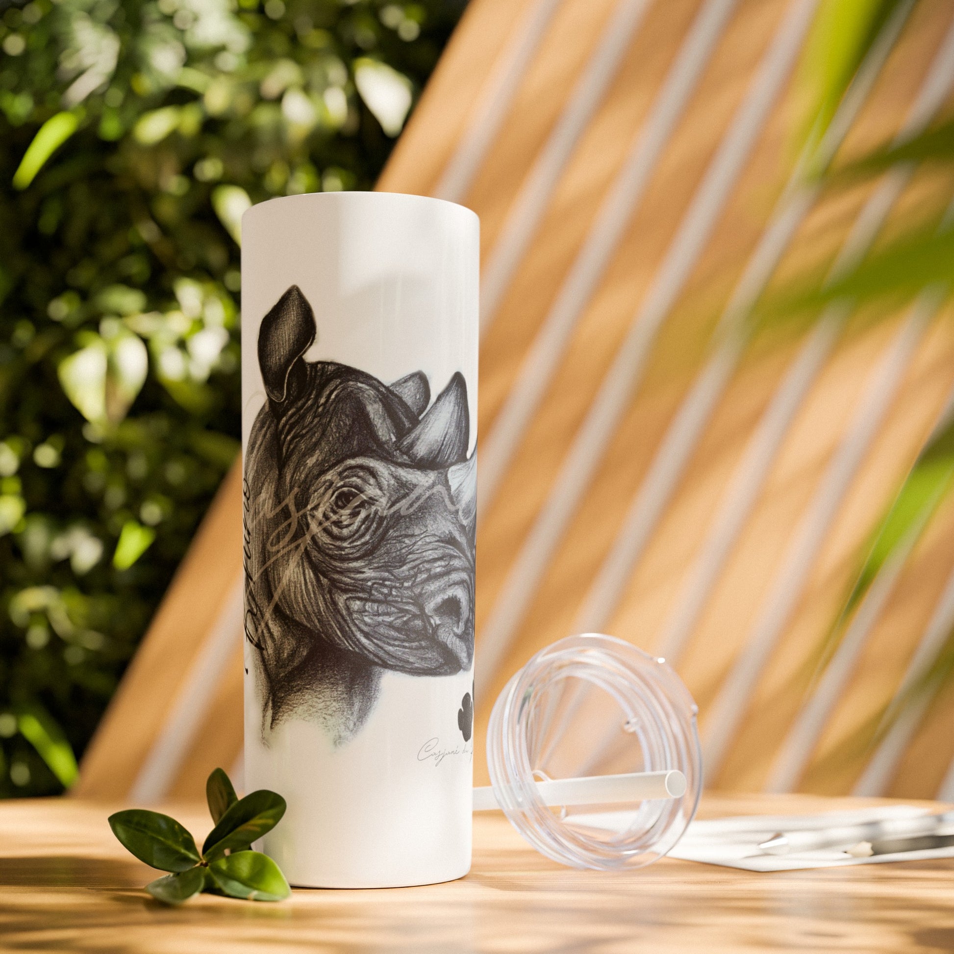 Rhino 20oz Skinny Tumbler - Casjané du Plooy Art