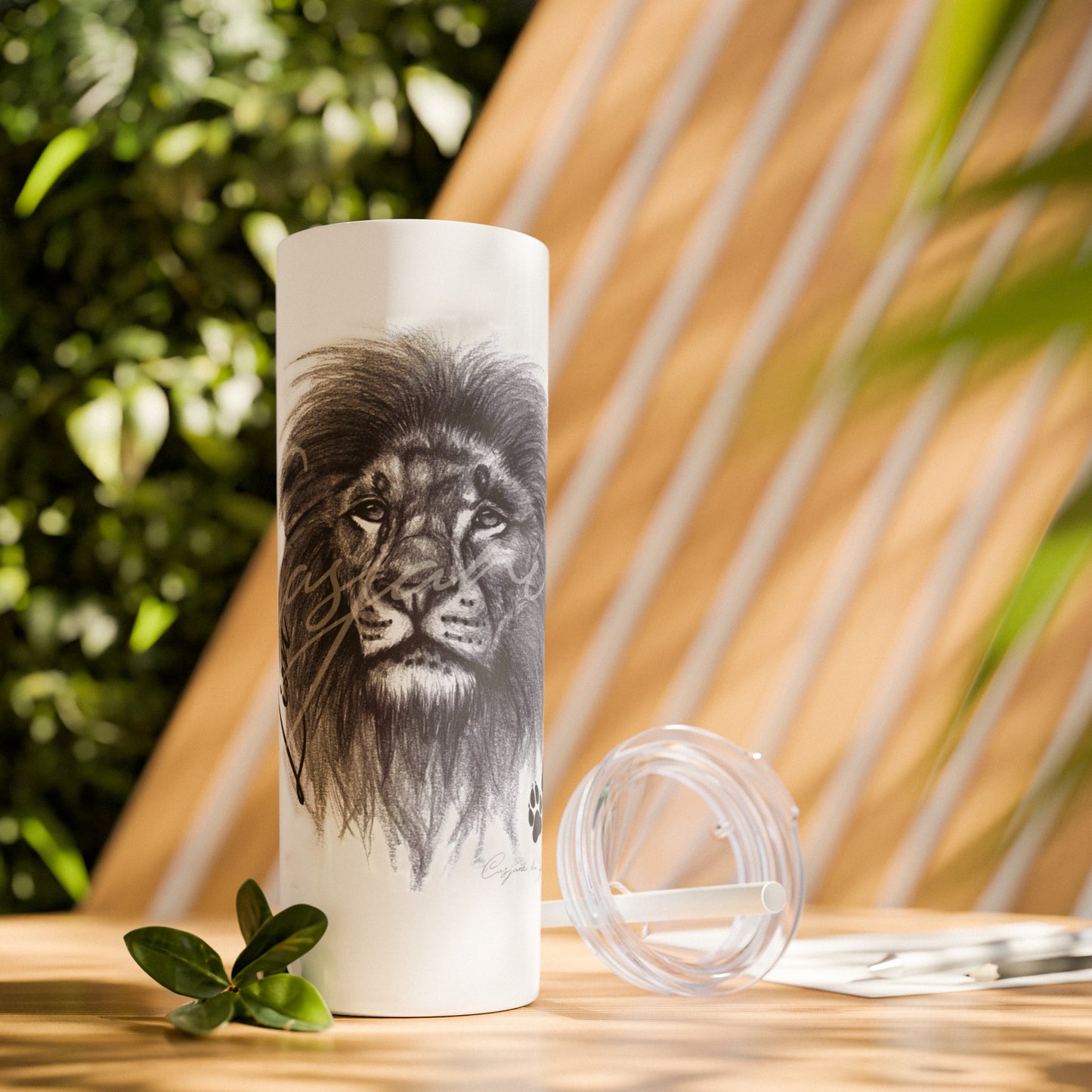 Lion 20oz Skinny Tumbler - Casjané du Plooy Art