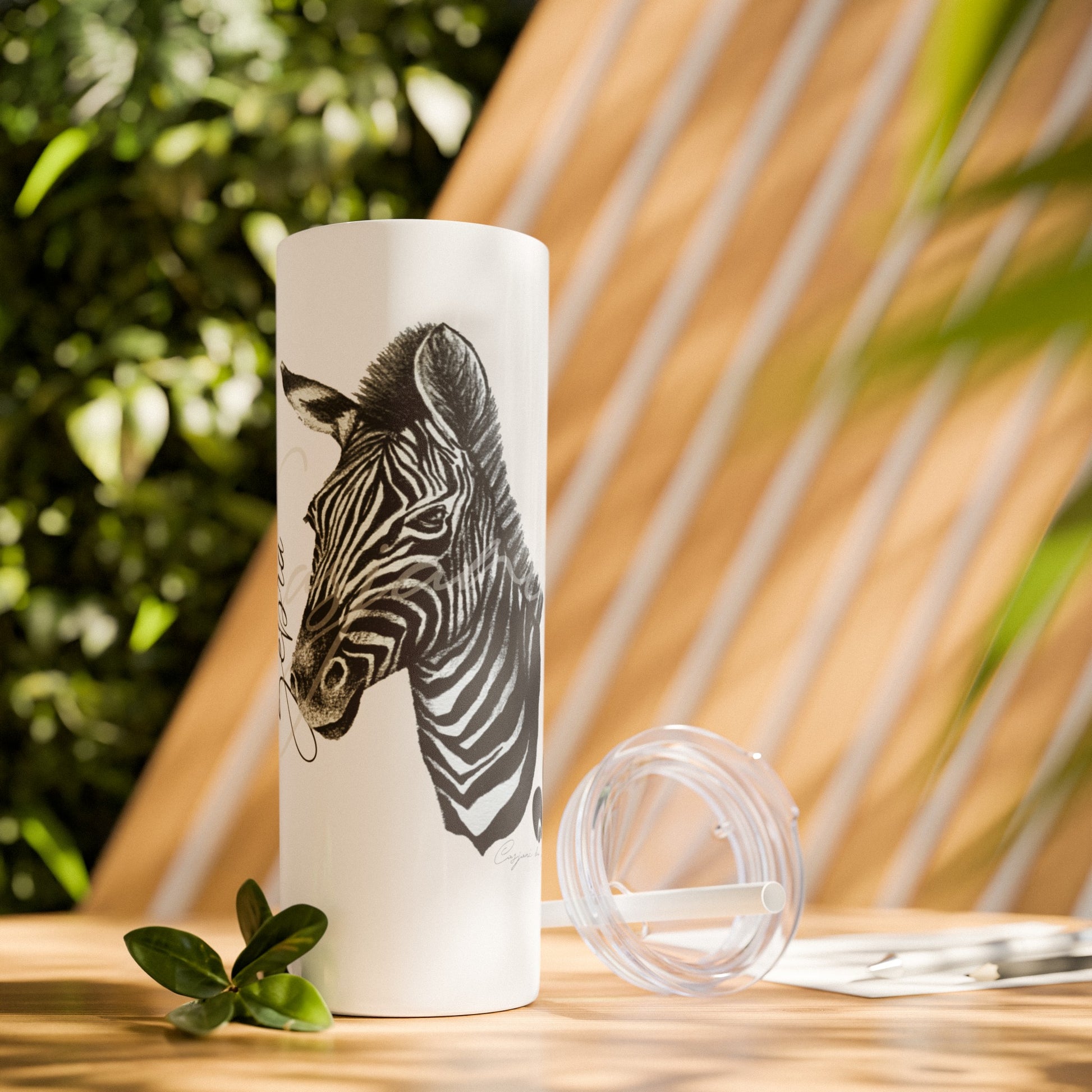 Zebra 20oz Skinny Tumbler - Casjané du Plooy Art