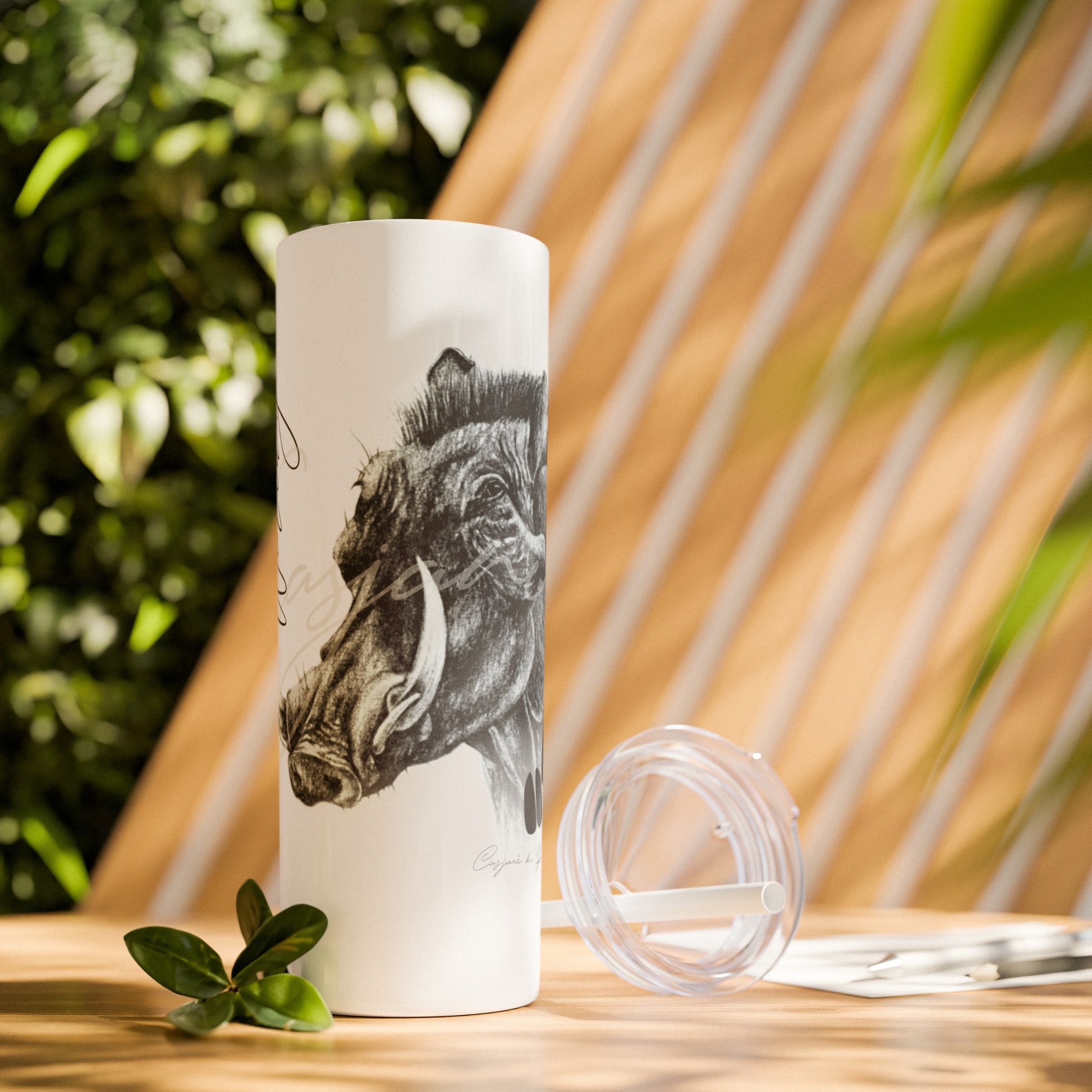 Warthog 20oz Skinny Tumbler - Casjané du Plooy Art