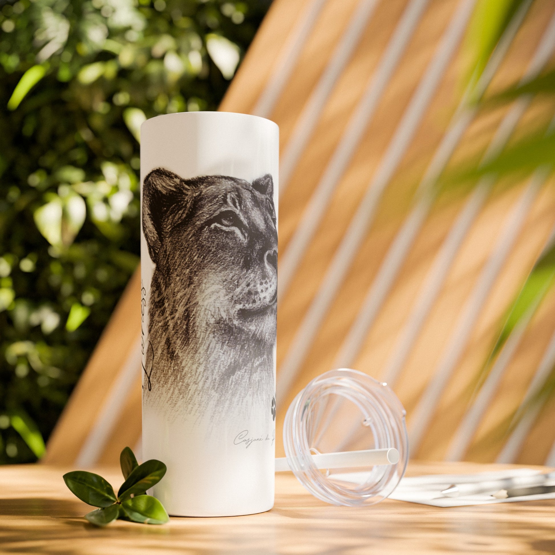 Lioness 20oz Skinny Tumbler - Casjané du Plooy Art