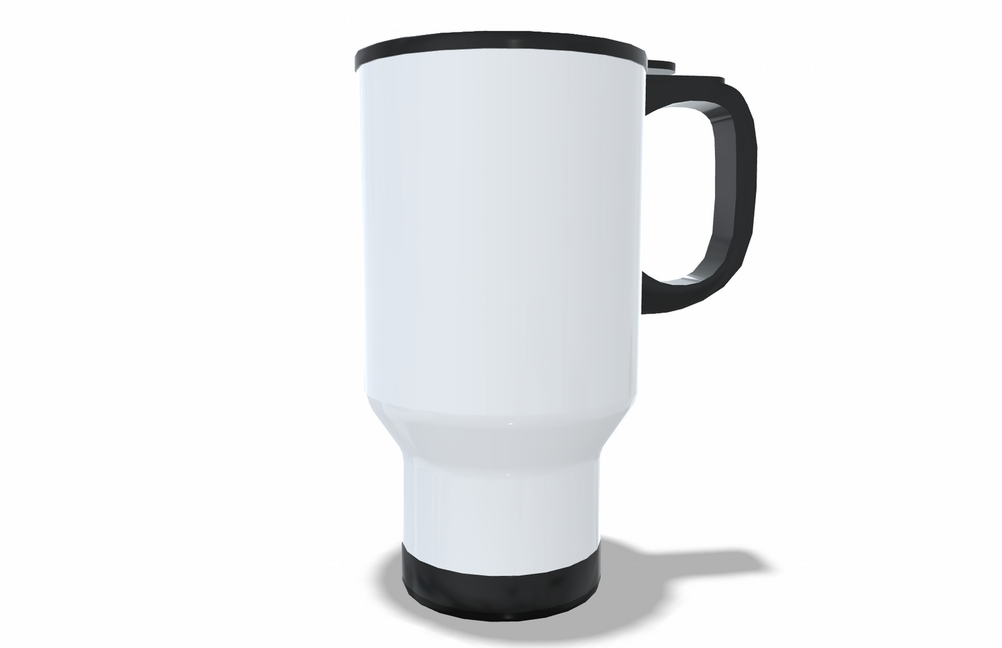 Baboon Stainless Steel Travel Mug back view - Hand-Drawn by Casjané du Plooy Art