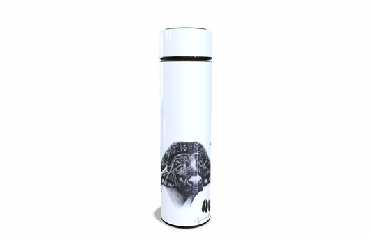 Buffalo 450ml Thermal flasks front view - Hand-Drawn by Casjané du plooy Art