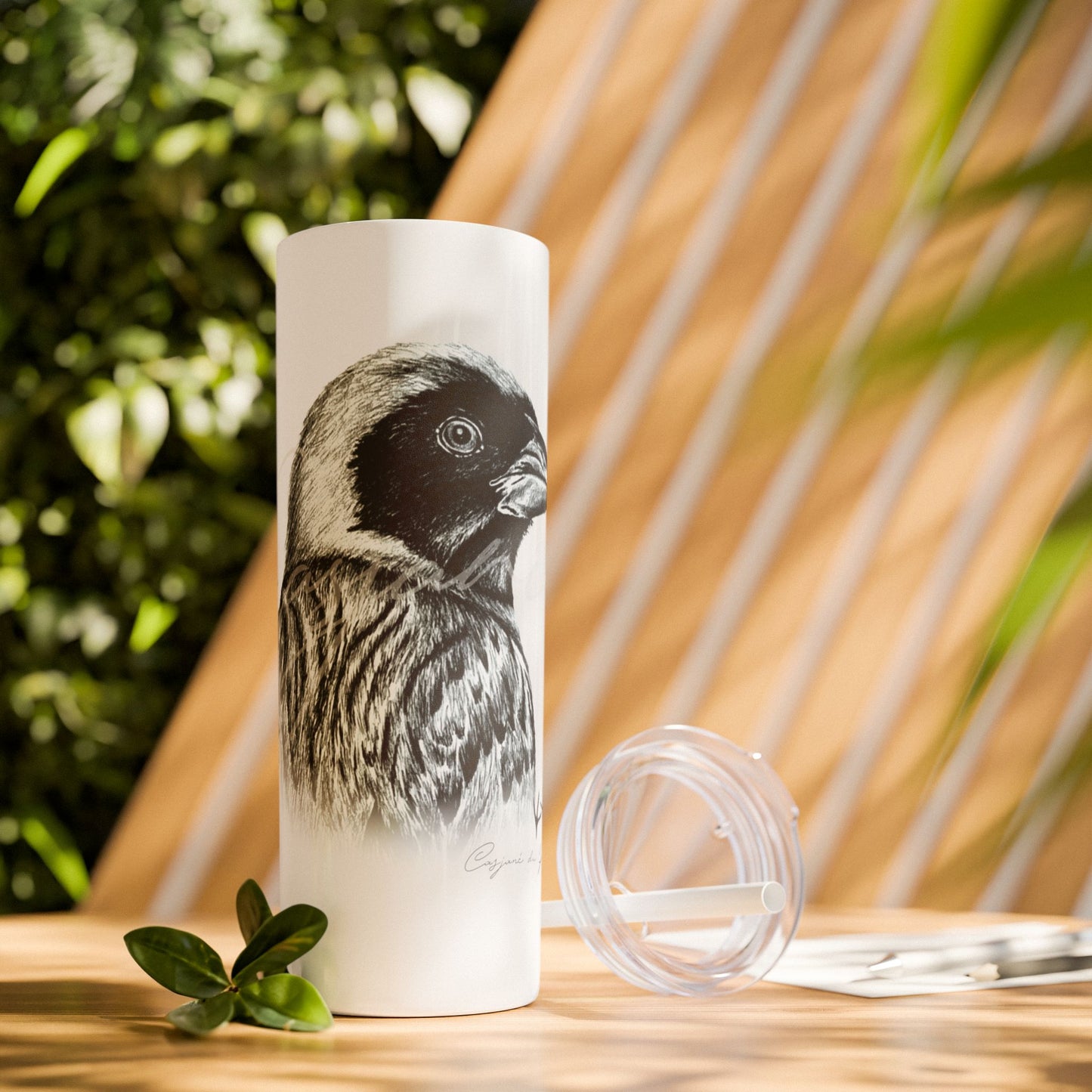 African Masked Weaver 20oz Skinny Tumbler