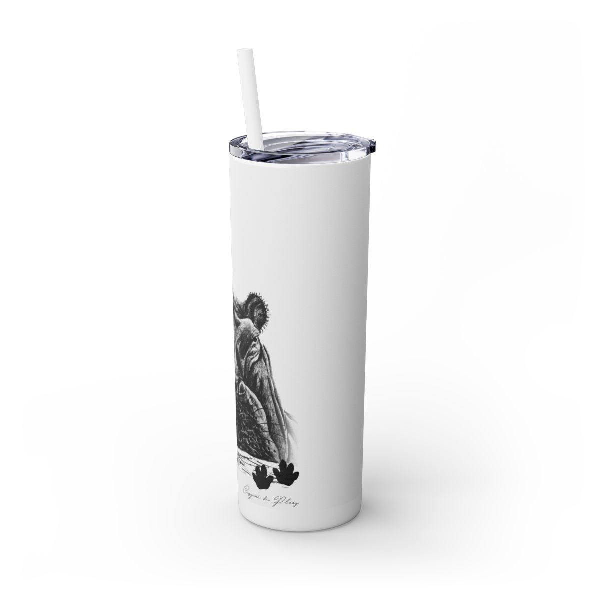 Hippopotamus 20oz Skinny Tumbler
