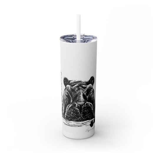 Hippopotamus 20oz Skinny Tumbler