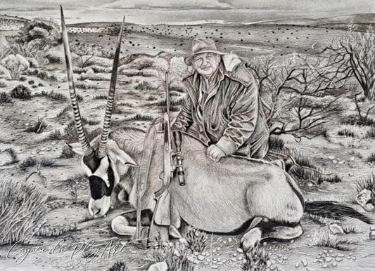 A3 hand drawn Hunting sketch