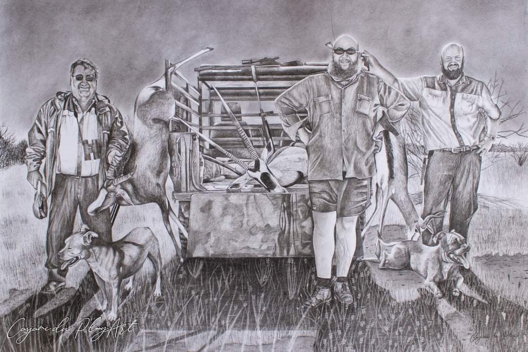 A3 hand drawn Hunting sketch