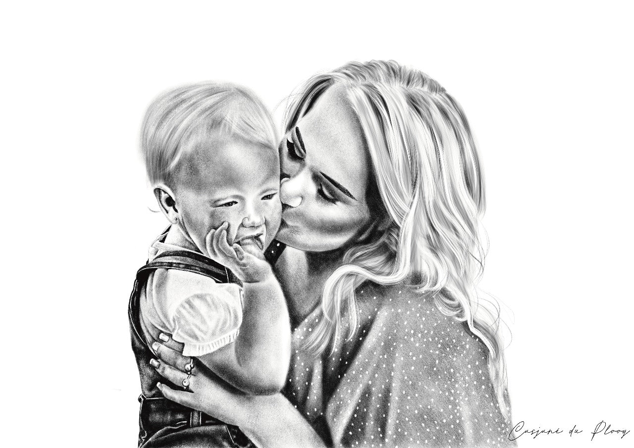 A2 Digital Hand-Drawn Pencil Sketch