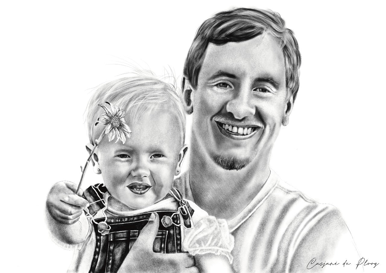 A2 Digital Hand-Drawn Pencil Sketch