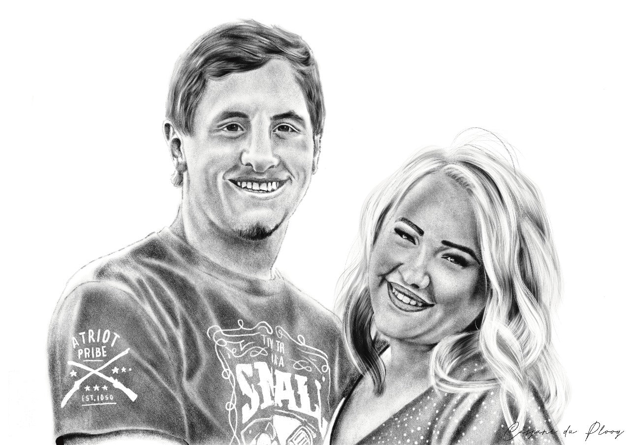 A2 Digital Hand-Drawn Pencil Sketch