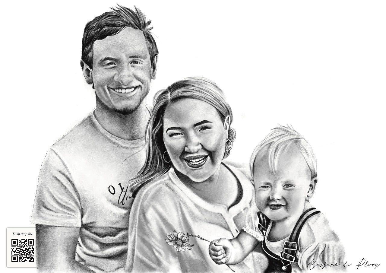 A2 Digital Hand-Drawn Pencil Sketch