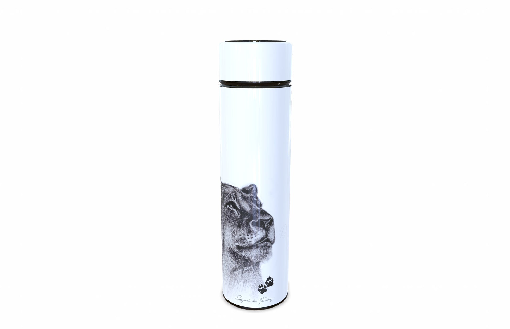 Lioness 450ml Thermal flasks right view - Hand-Drawn by Casjané du plooy Art