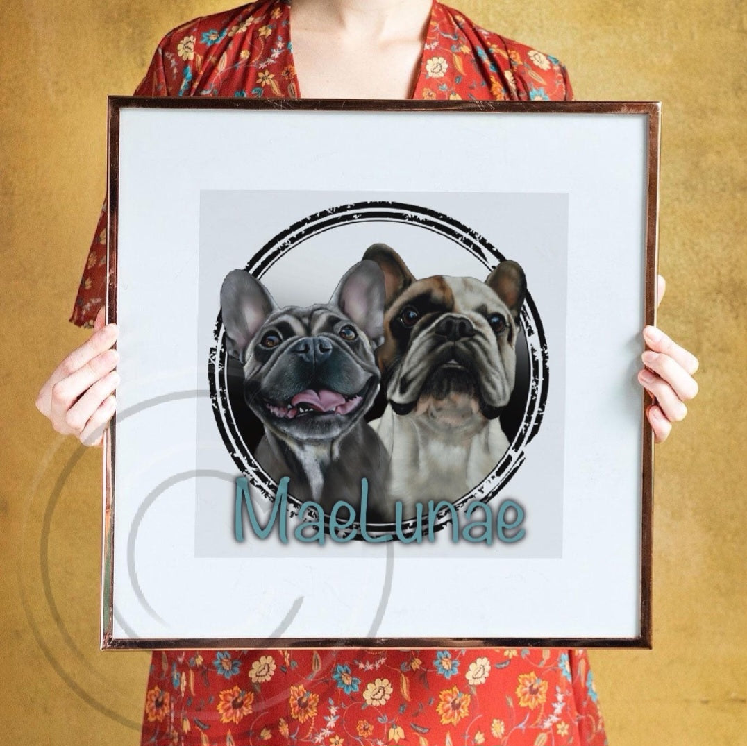 Personalized Pet Caricature Portraits | Custom Digital Hand-Drawning of your pets. The perfect Gift for Pet Lovers. (Digital file)