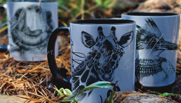 Wildlife ceramic coffee mugs