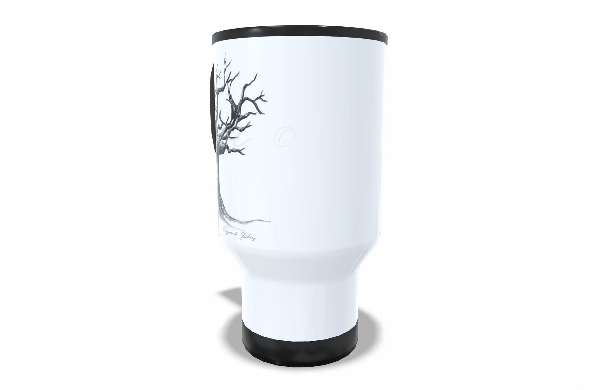 Baobab Stainless Steel Travel Mug right view - Hand-Drawn by Casjané du Plooy Art