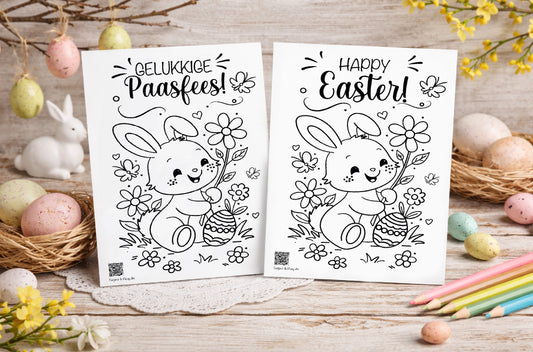 Easter Coloring Pages – A4 Printable JPEG | Instant Download 🐰