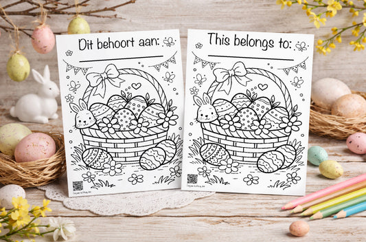 Easter Coloring Pages – A4 Printable JPEG | Instant Download