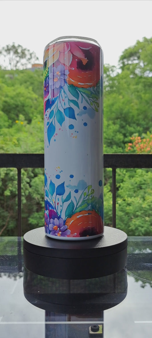 30oz Watercolor flowers Tumbler