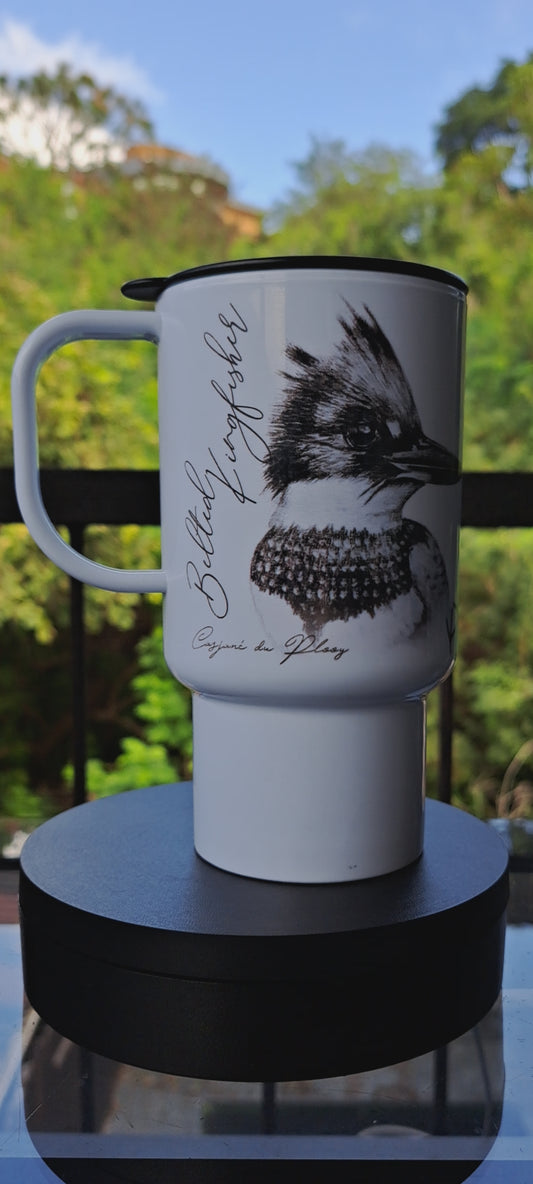 Belted Kingfisher Polymer Travel mug